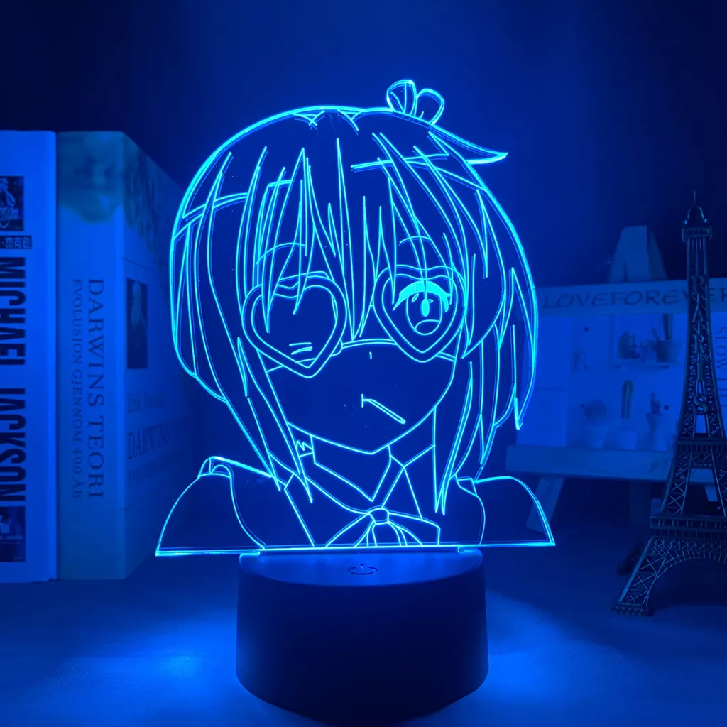 2027059989 1 Luminária Chunibyo Anime lâmpada Luz noturna de led amor rikka, takanashi, para decoração do quarto, presente de aniversário, anime, lâmpada 3d, rikka, takanashi