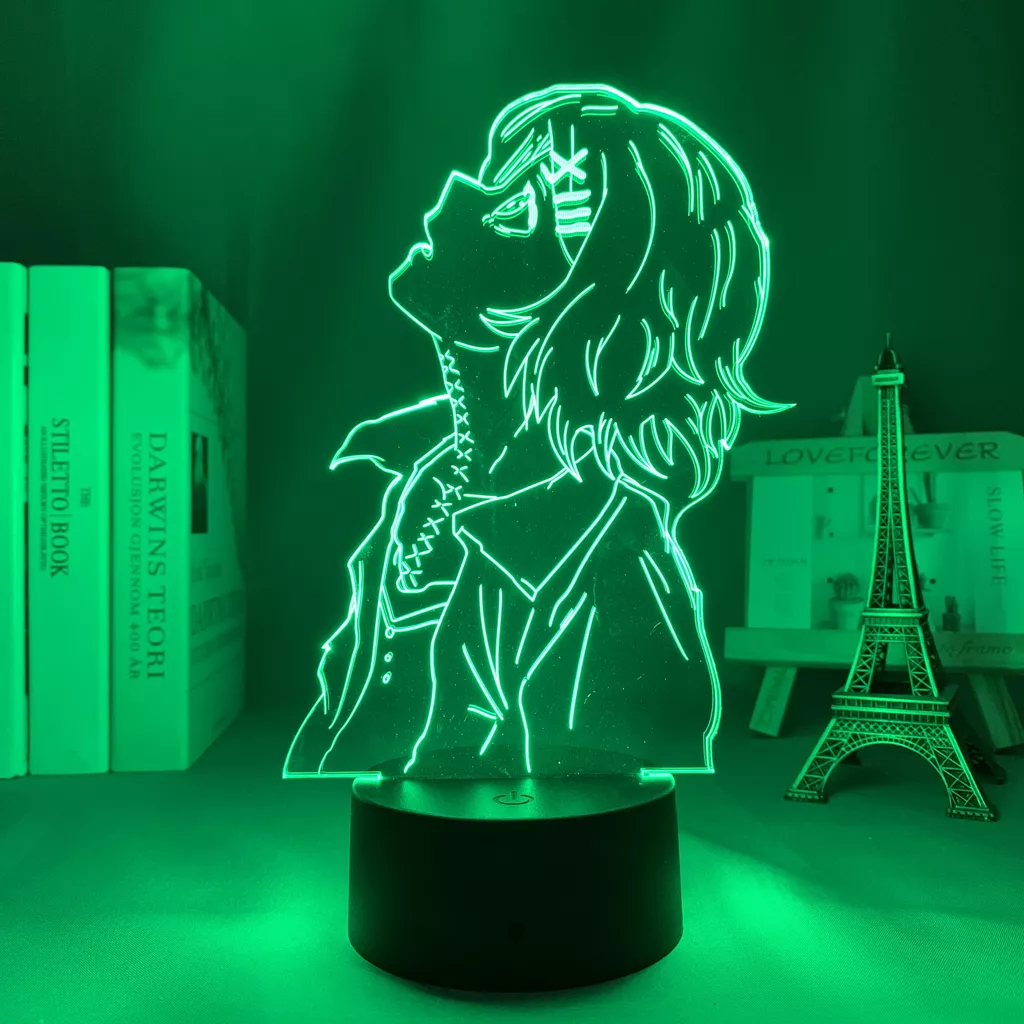 2034482868 1 Luminária anime tokyo ghoul para decoração de quarto, luz noturna led tokyo ghoul