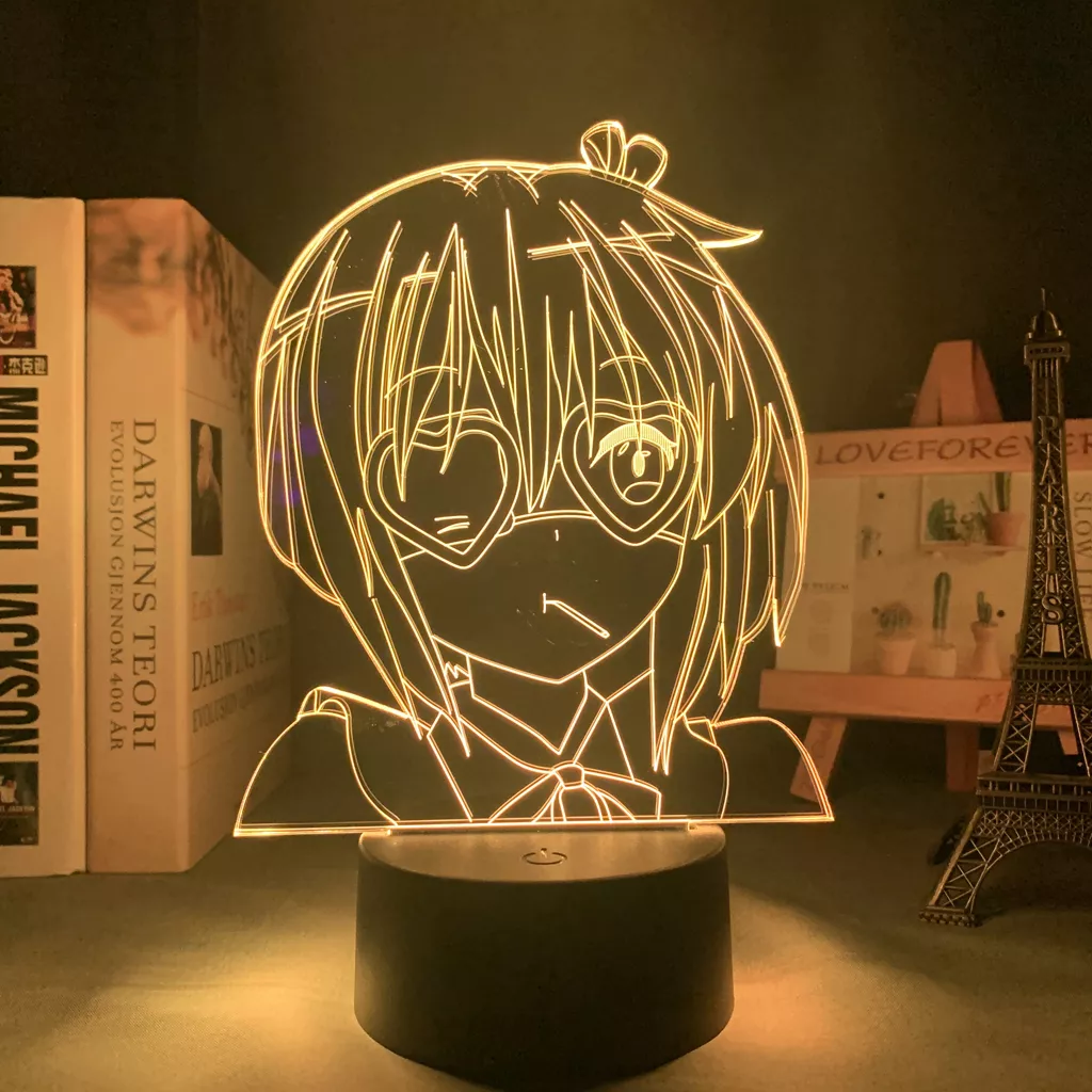 Luminária Chunibyo Anime lâmpada Luz noturna de led amor rikka, takanashi, para decoração do quarto, presente de aniversário, anime, lâmpada 3d, rikka, takanashi 1