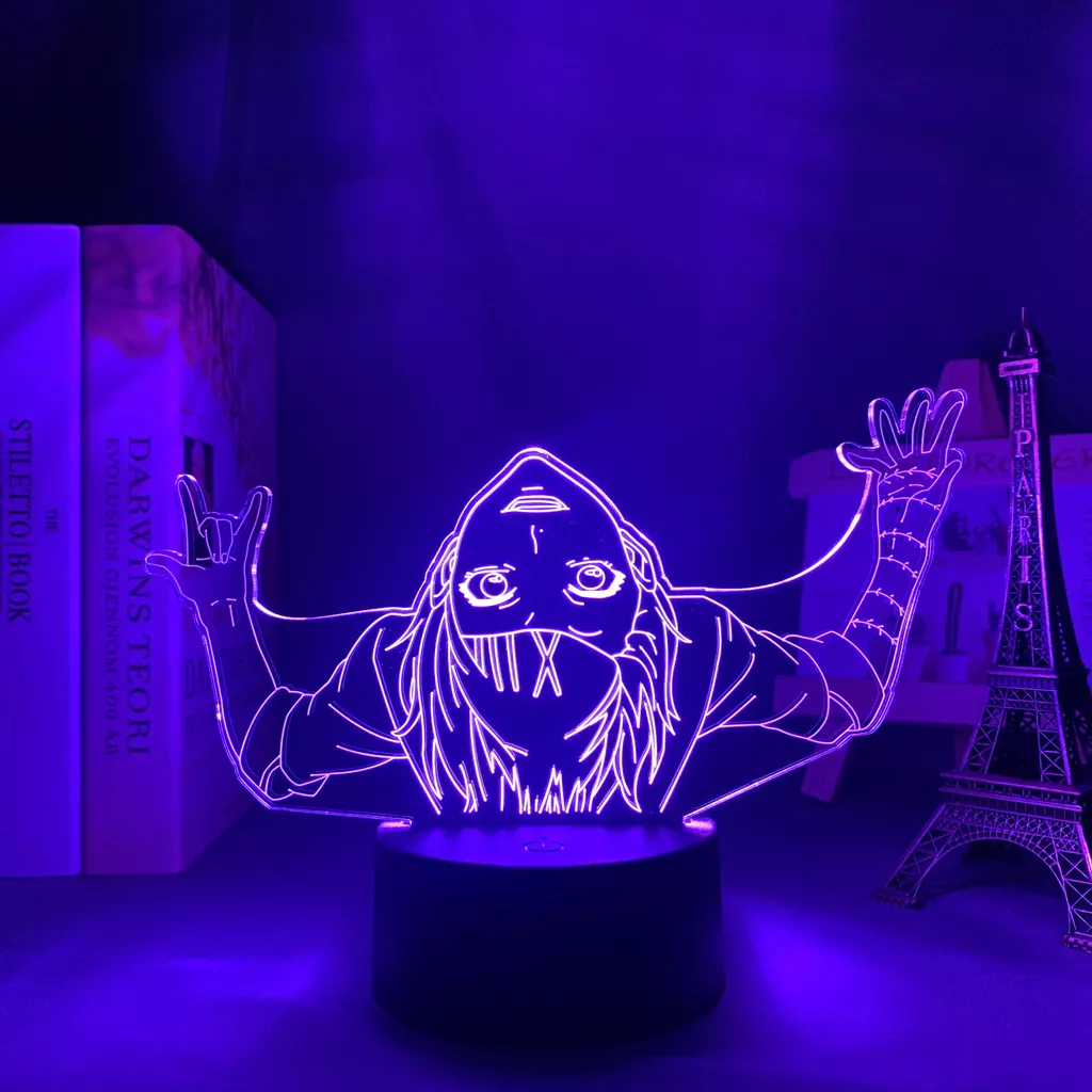 Lâmpada anime tokyo ghoul juuzou schap ya, luz noturna em led, para decoração de quarto, presente de aniversário 2