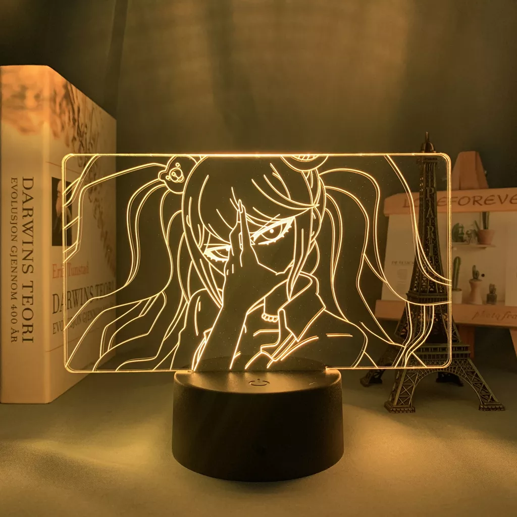 Luminária Danganronpa pendanronpa lâmpada de led, lâmpada 3d acrílica para decoração da casa, para crianças 1