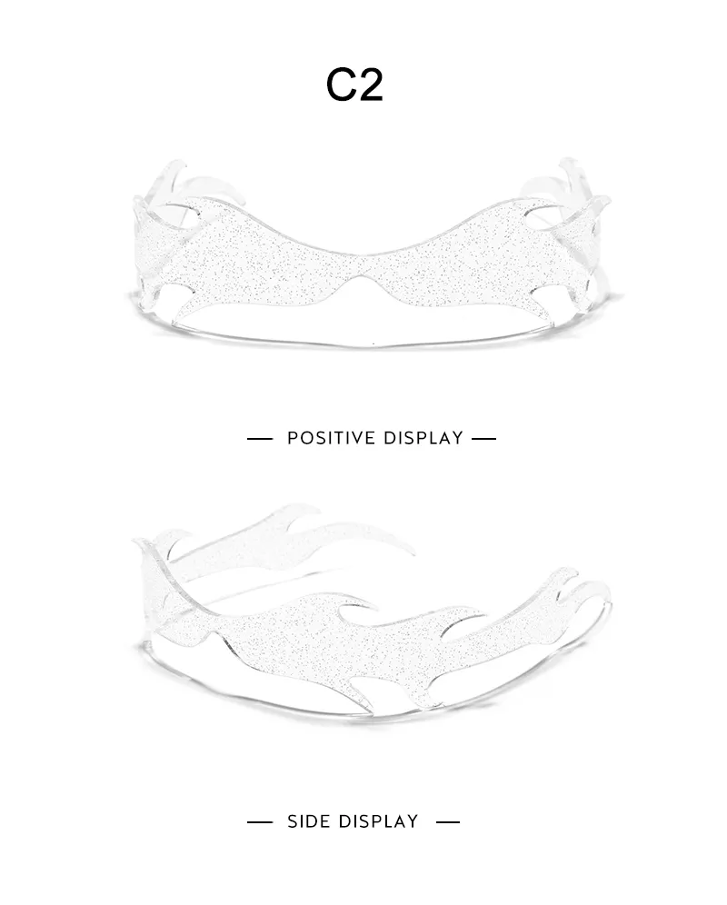 553341607 1 Óculos de sol fogo chama óculos de sol feminino sem aro onda óculos de sol homem uma peça tons vintage feminino brilhante uv400