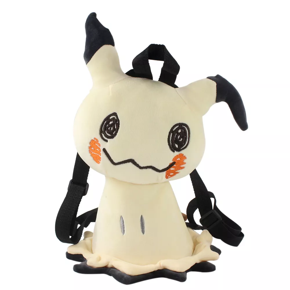 645062461 1 Mochila 40cm Anime Pokemon Mimikyu boneca de pelúcia mochila modelo para a criança estudante escola saco crianças alta capacidade saco de escola brinquedos