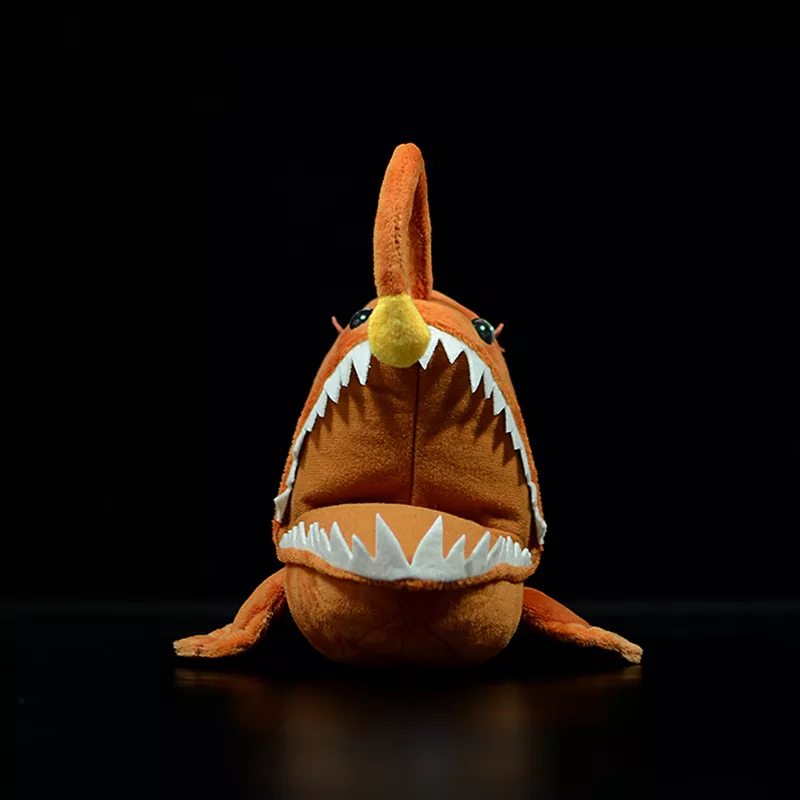 Pelúcia realista peixe lanterna brinquedo de pelúcia simulação monkfish bonito lophiiformes oceano animal boneca presente aniversário para crianças 2