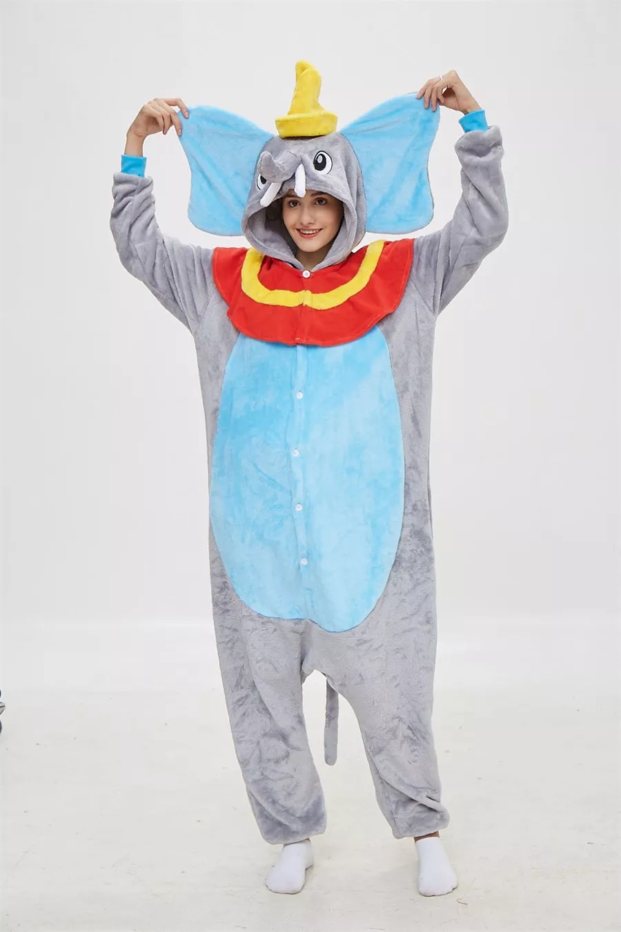 692485898 1 Pijama Adulto Dumbo, pijama de desenho animado, cosplay kigurumi, roupa de dormir