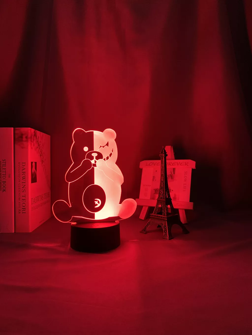 Luminária Danganronpa Pendanronpa monokuma lâmpada led para decoração, para quarto, presente para crianças, acrílico 1