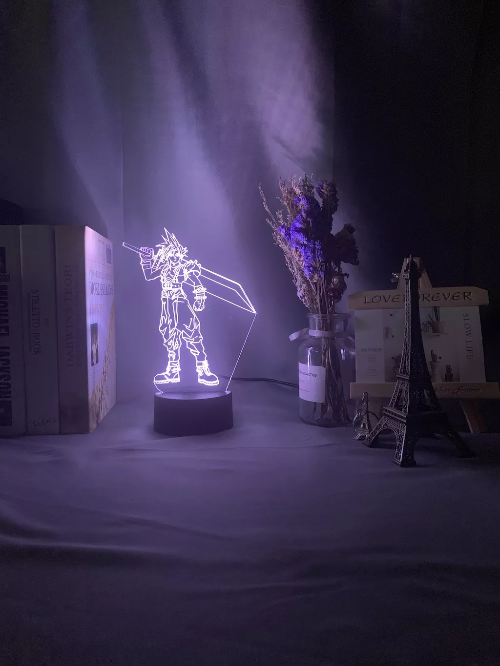 776100329 1 Luminária Final Fantasy luz noturna em led 3d, crianças, luz noturna colorida para decoração de quarto, usb, lâmpada de mesa, jogo final, presente fantasia