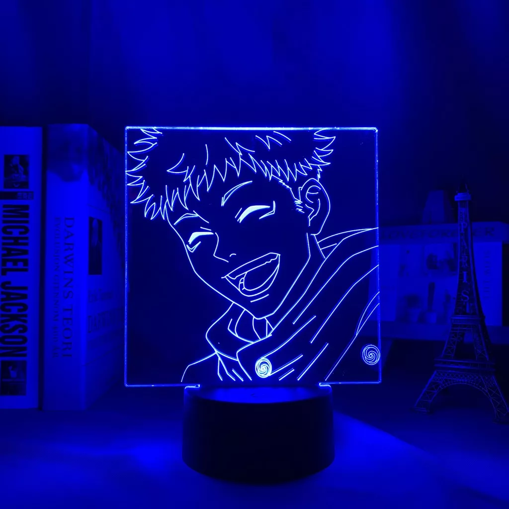 Luminária Jujutsu Kaisen lâmpada noturna led para decoração do quarto yuji itadori, lâmpada noturna led para decoração do quarto yuji itadori 2