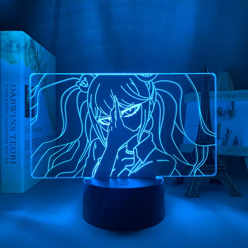 Luminária Danganronpa pendanronpa lâmpada de led, lâmpada 3d acrílica para decoração da casa, para crianças 2