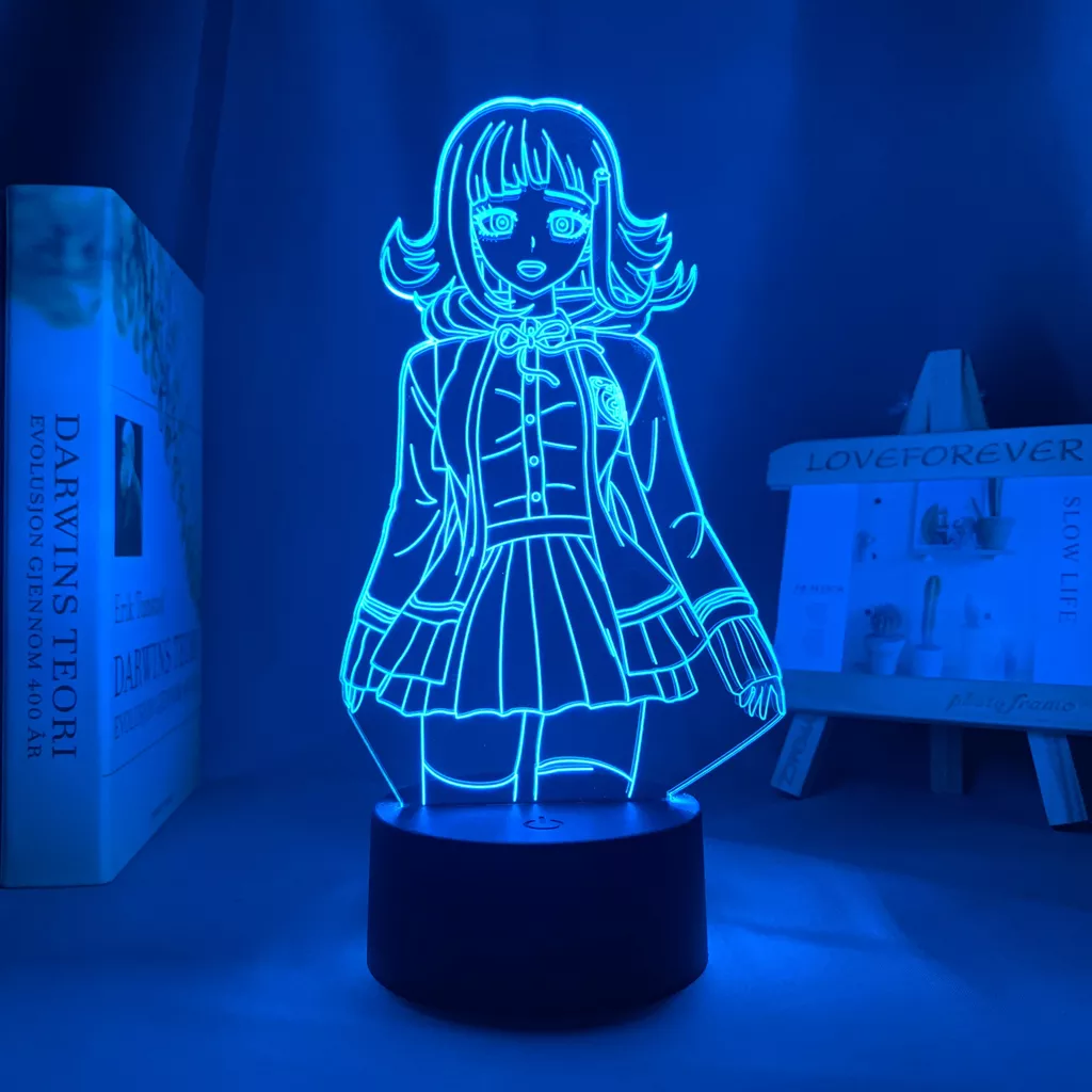 Luminária Danganronpa Pendanronpa de luz noturna para crianças, lâmpada para decoração de quarto 3d acrílico, para crianças 1