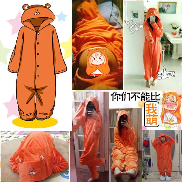926834908 1 Pijama Anime himouto umaru chan pijamas doma umaru cosplay traje adulto macacões flanela casa pijamas