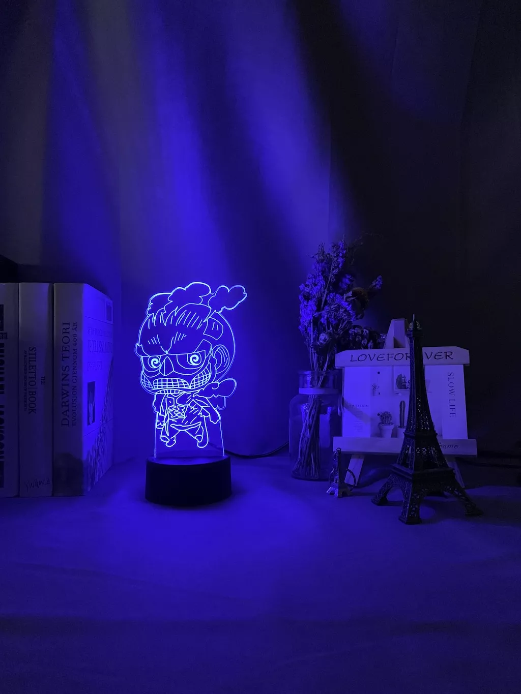 960584179 1 Luminária Attack on Titan Anime lâmpada Luz noturna 3d de attack on titan, luz noturna para decoração de quarto infantil, com sensor de toque, para presente para crianças