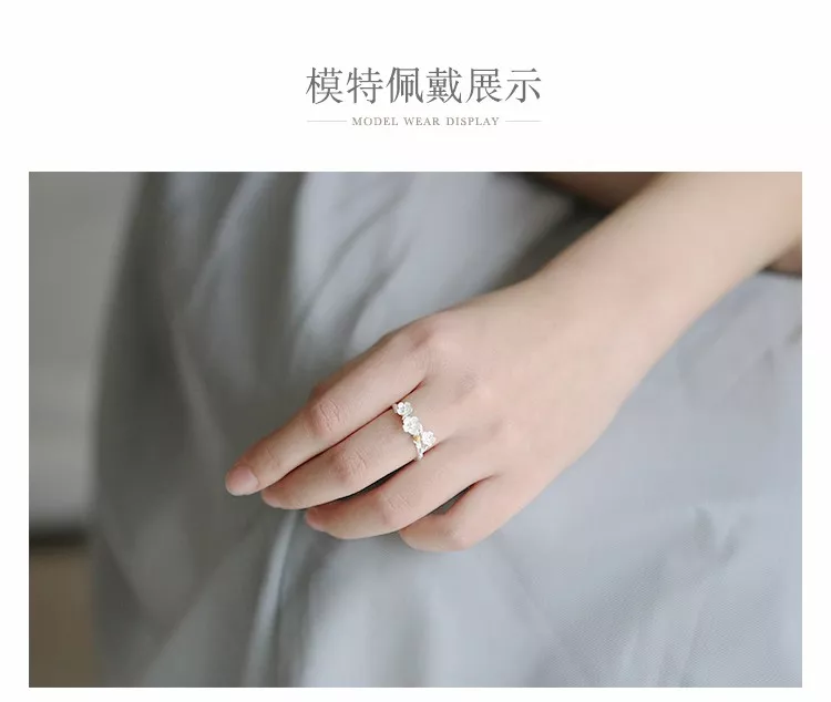 977790813 1 Anel elegante 925 anéis de prata esterlina flor de ameixa para mulheres tamanho ajustável anel de dedo joia estiloso