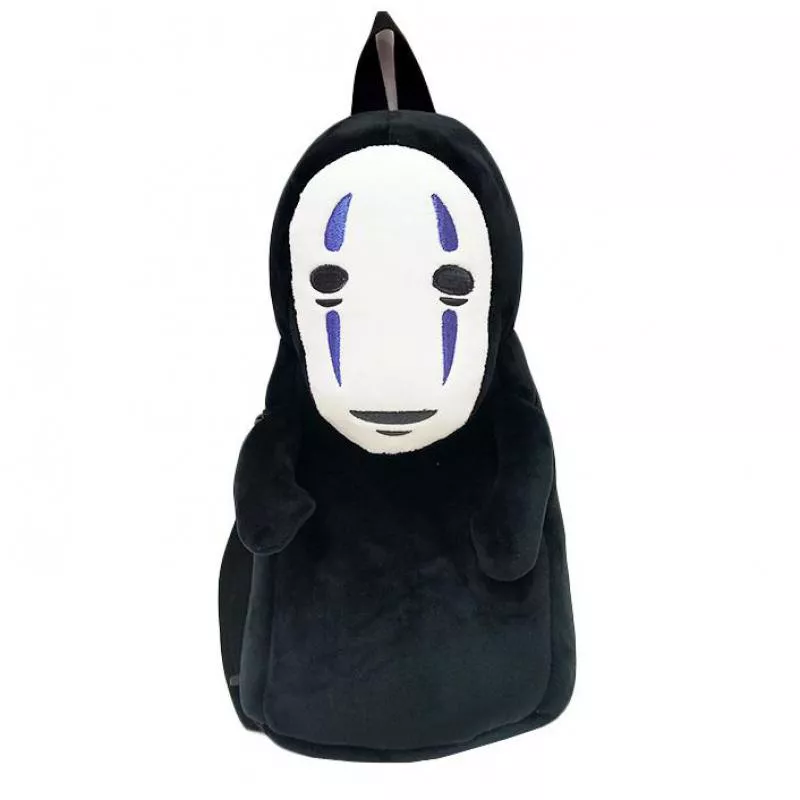 Mochila Ghibli Pelúcia No Face, mochila criativa homem sem rosto, mochila bonita para crianças e adultos 1