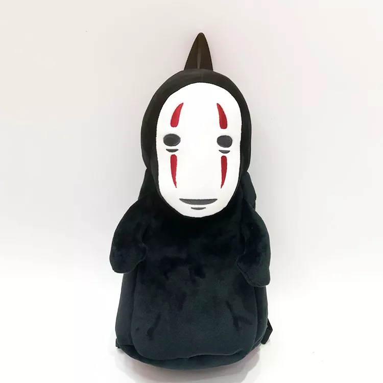 Mochila Ghibli Pelúcia No Face, mochila criativa homem sem rosto, mochila bonita para crianças e adultos 1