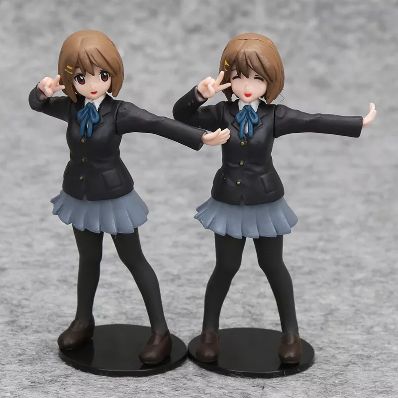 Action Figure K-On! Anime 6 pçs/set Figura akiyamn mio yui hirasawa tainaka ritsu kotobuki tsumugi modelo colecionável crianças brinquedos 2