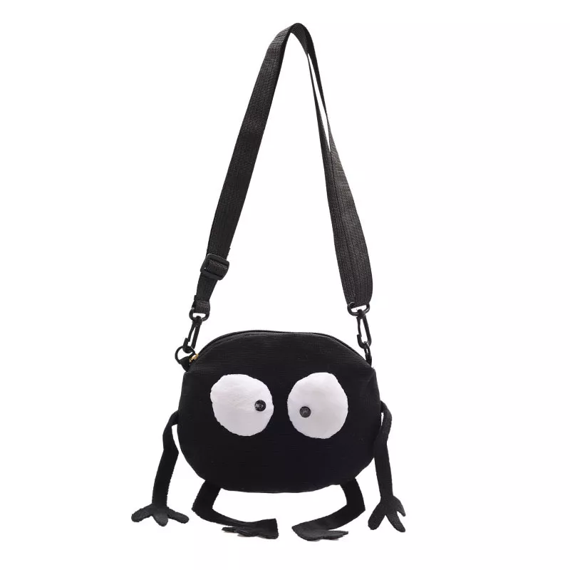 Bolsa Hayao Miyazaki Ghibli homem sem face, bolsas mensageiro de lona com um ombro, briquete preto 1