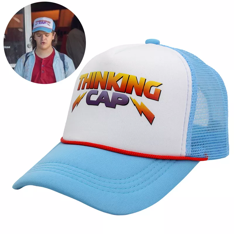 Boné Stranger Things dustin henderson chapéu cosplay boné de beisebol ajustável adulto unisex traje prop acessórios 1