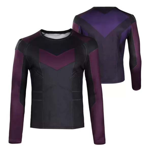 Camiseta Hawkeye Marvel clint barton cosplay traje roupas halloween carnaval terno 1