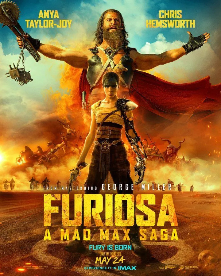 20240408 1325128384369239400006785 Divulgado novo pôster para Furiosa, spin-off de Mad Max.